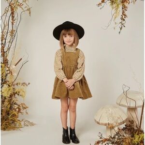 Rylee + Cru Brown Corduroy Kids Dress